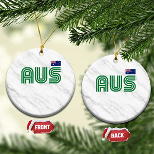 Retro Australia Ceramic Ornament AUS Green Australian Flag Country Pride Graphic TS10 1pc White Marble Print Your Wear