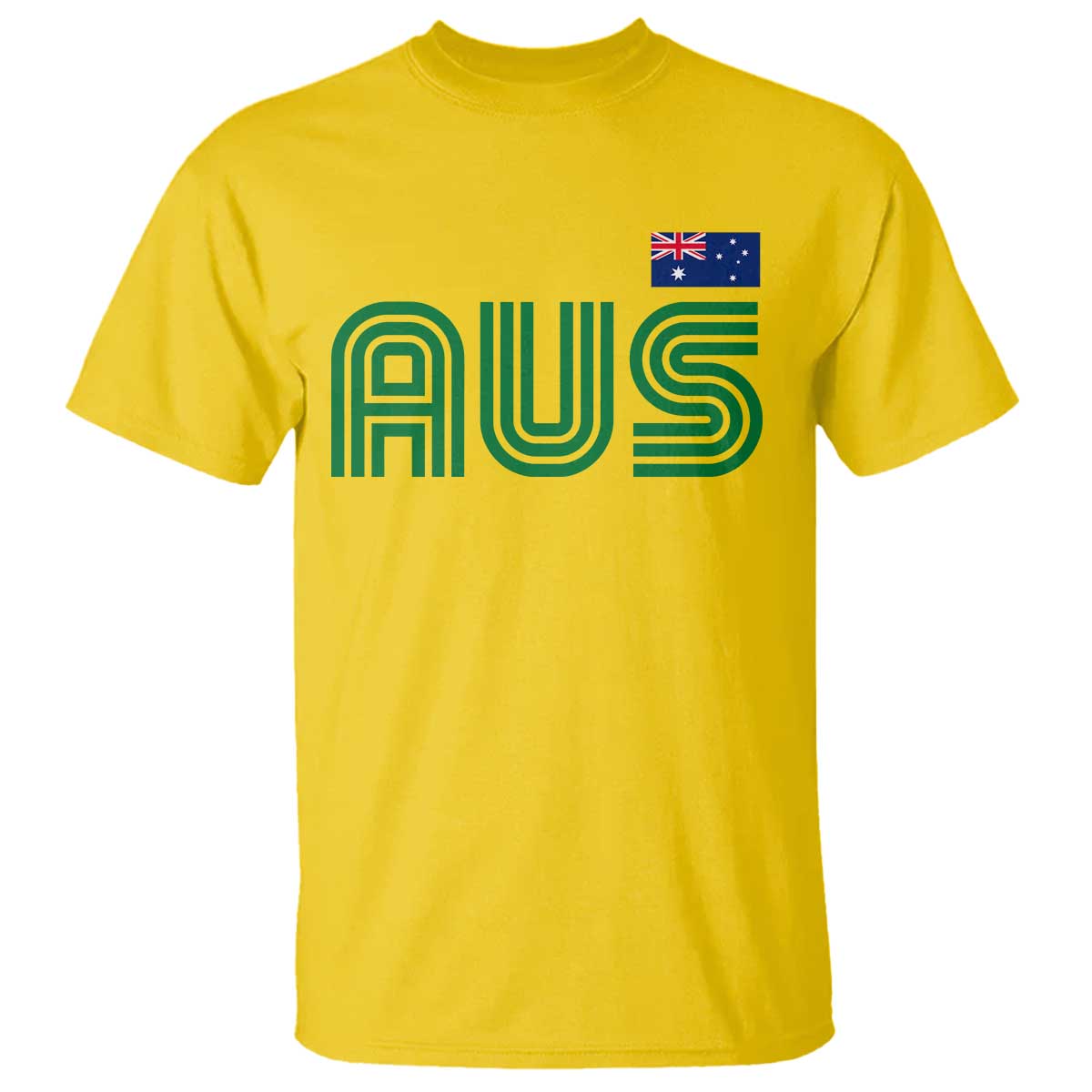 Retro Australia T Shirt AUS Green Australian Flag Country Pride Graphic TS10 Daisy Print Your Wear