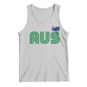 Retro Australia Tank Top AUS Green Australian Flag Country Pride Graphic TS10 Ash Print Your Wear