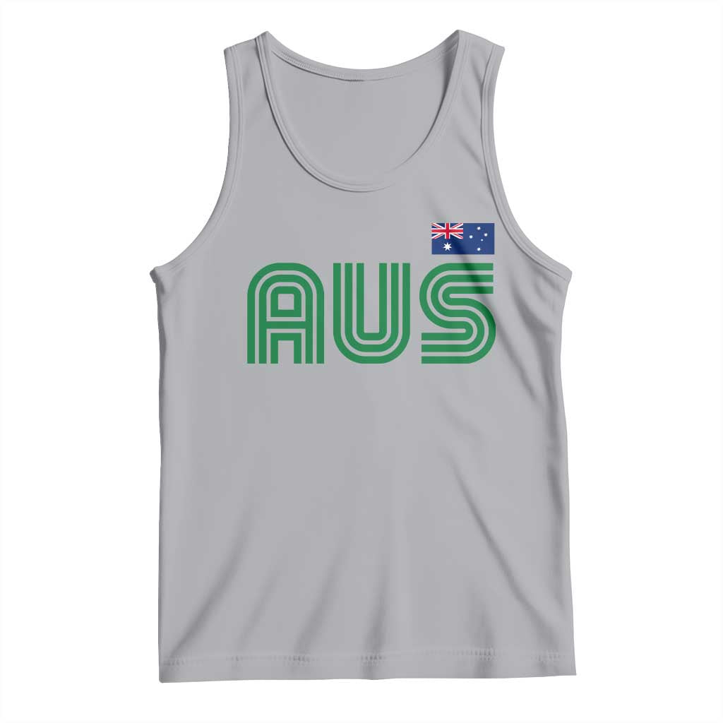 Retro Australia Tank Top AUS Green Australian Flag Country Pride Graphic TS10 Athletic Heather Print Your Wear