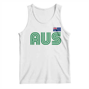 Retro Australia Tank Top AUS Green Australian Flag Country Pride Graphic TS10 White Print Your Wear