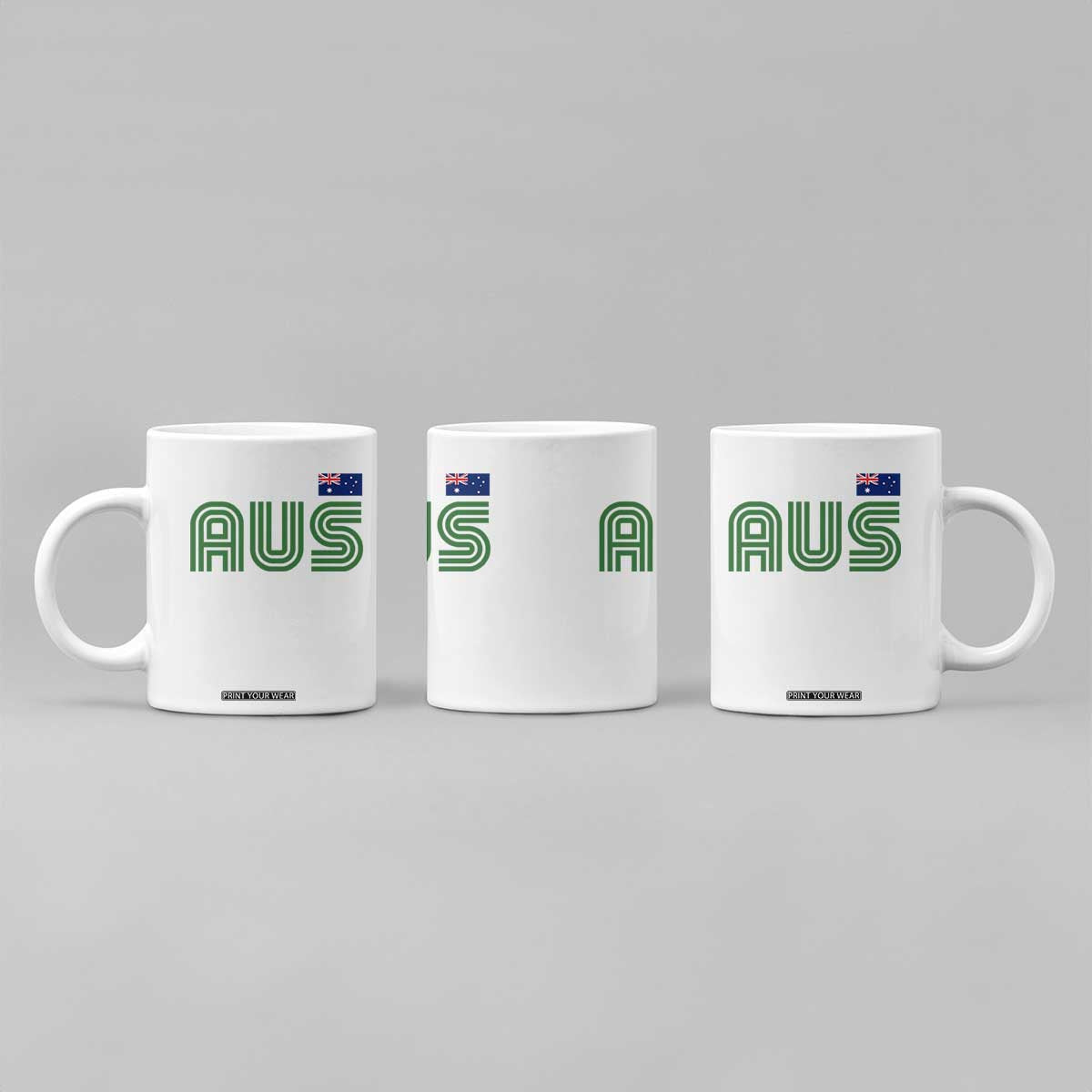 Retro Australia Coffee Mug AUS Green Australian Flag Country Pride Graphic TS10 Print Your Wear