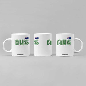 Retro Australia Coffee Mug AUS Green Australian Flag Country Pride Graphic TS10 Print Your Wear