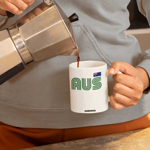 Retro Australia Coffee Mug AUS Green Australian Flag Country Pride Graphic TS10 Print Your Wear