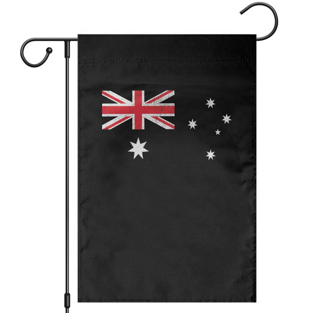 Vintage Australian Flag Garden Flag Australia Distressed Patriotic Southern Cross Country Pride Graphic TS10 Black Print Your Wear