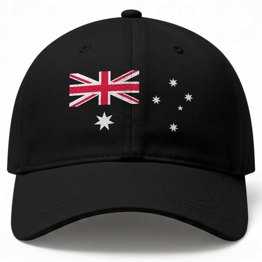Vintage Australian Flag Baseball Cap Australia Distressed Patriotic Southern Cross Country Pride Graphic TS10 Print Your Wear