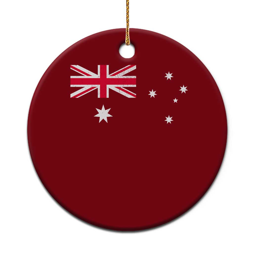 Vintage Australian Flag Ceramic Ornament Australia Distressed Patriotic Southern Cross Country Pride Graphic TS10 1pc Red Print Your Wear