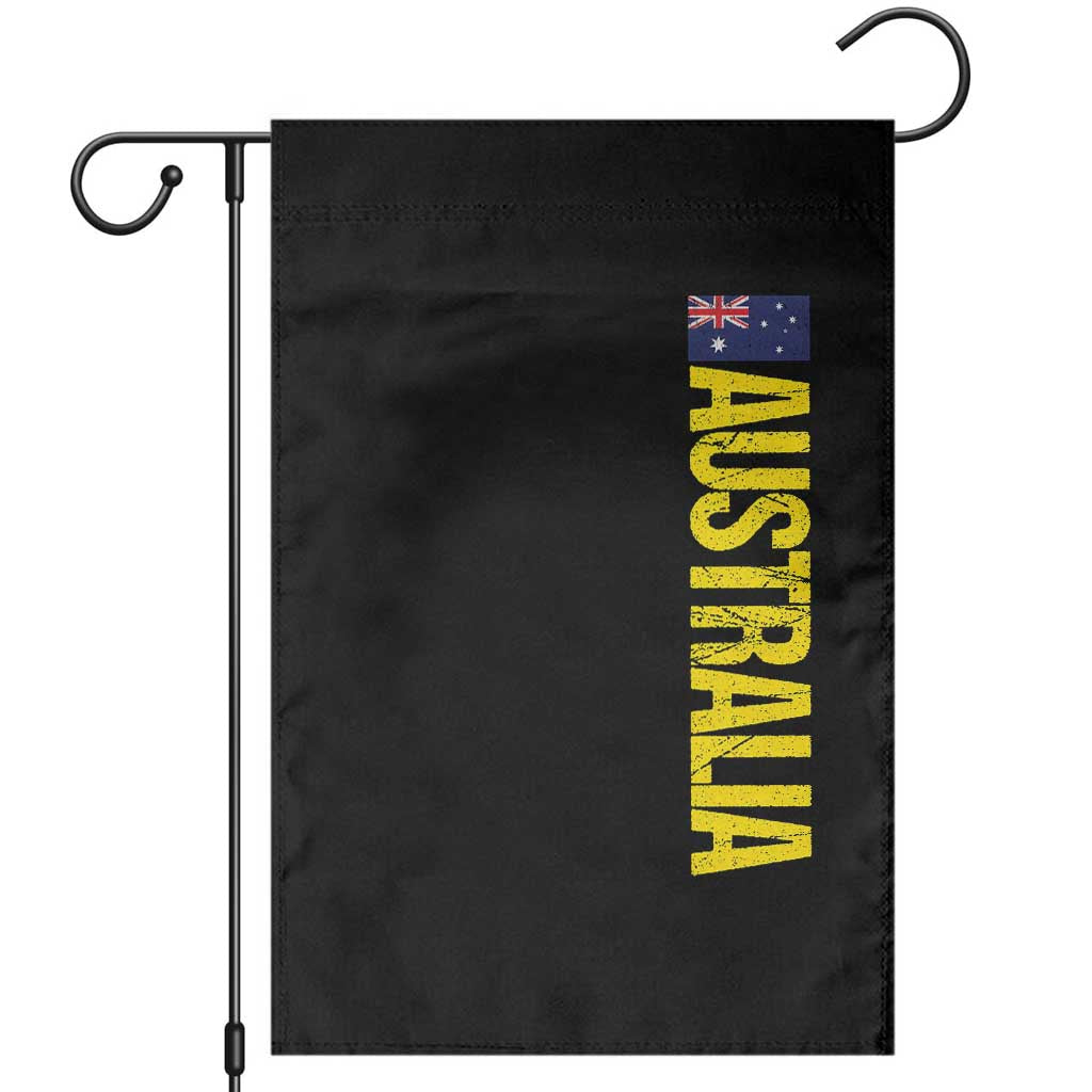 Australia Flag Garden Flag Patriotic Country Pride Vertical Text Graphic TS10 Black Print Your Wear