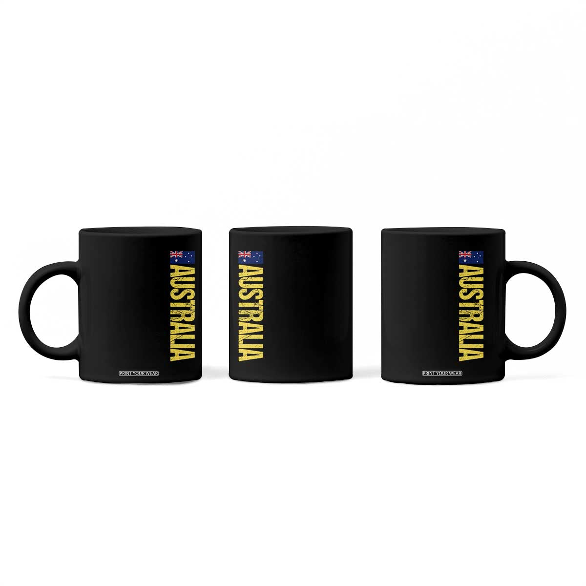 Australia Flag Coffee Mug Patriotic Country Pride Vertical Text Graphic TS10 Print Your Wear