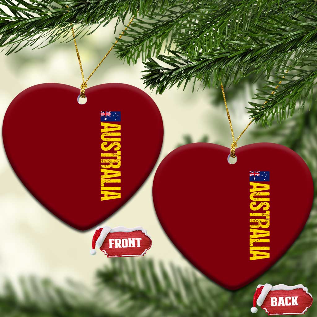 Australia Flag Ceramic Ornament Patriotic Country Pride Vertical Text Graphic TS10 Print Your Wear