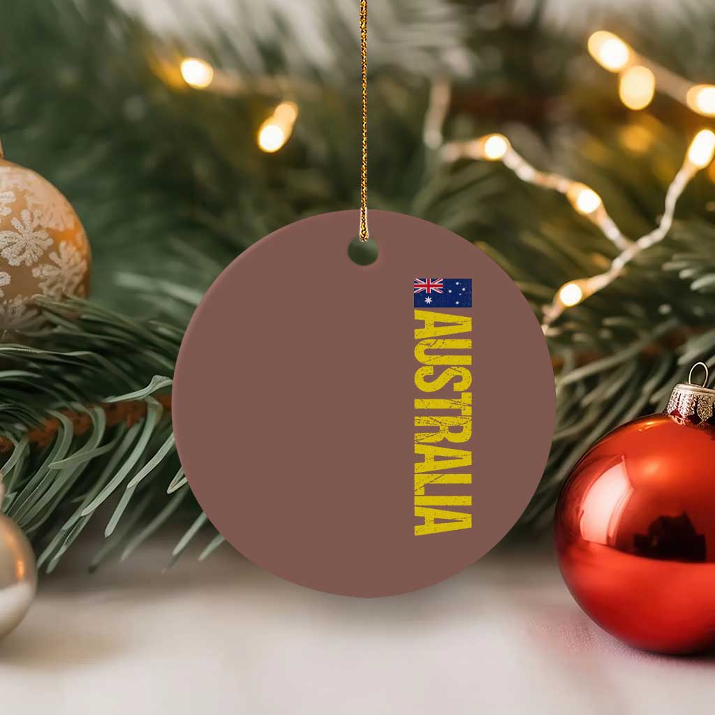 Australia Flag Ceramic Ornament Patriotic Country Pride Vertical Text Graphic TS10 1pc Mocha Print Your Wear