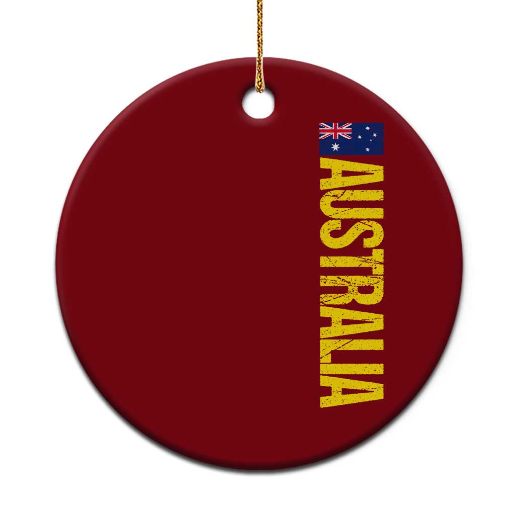 Australia Flag Ceramic Ornament Patriotic Country Pride Vertical Text Graphic TS10 1pc Red Print Your Wear
