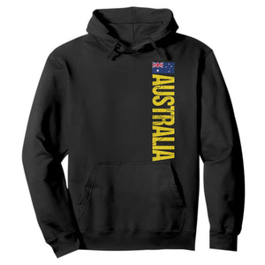 Australia Flag Hoodie Patriotic Country Pride Vertical Text Graphic TS10 Black Print Your Wear