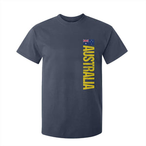 Australia Flag T Shirt For Kid Patriotic Country Pride Vertical Text Graphic TS10 Navy Print Your Wear