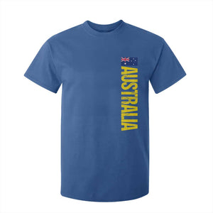 Australia Flag T Shirt For Kid Patriotic Country Pride Vertical Text Graphic TS10 Royal Blue Print Your Wear