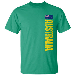 Australia Flag T Shirt Patriotic Country Pride Vertical Text Graphic TS10 Irish Green Print Your Wear