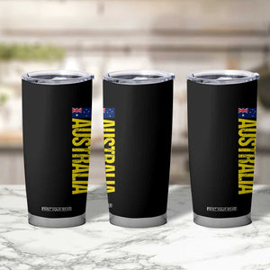 Australia Flag Tumbler Cup Patriotic Country Pride Vertical Text Graphic TS10 Print Your Wear