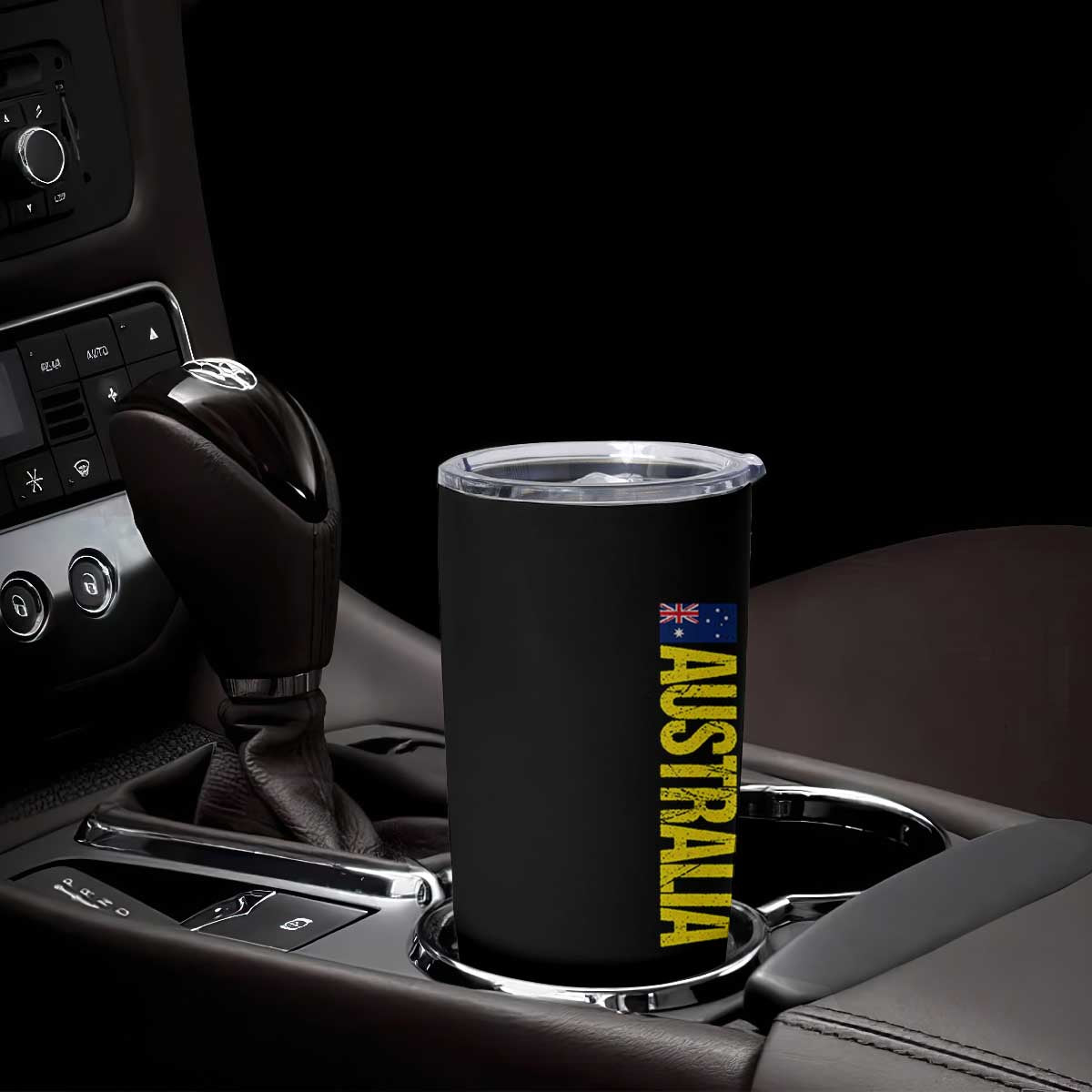 Australia Flag Tumbler Cup Patriotic Country Pride Vertical Text Graphic TS10 Print Your Wear