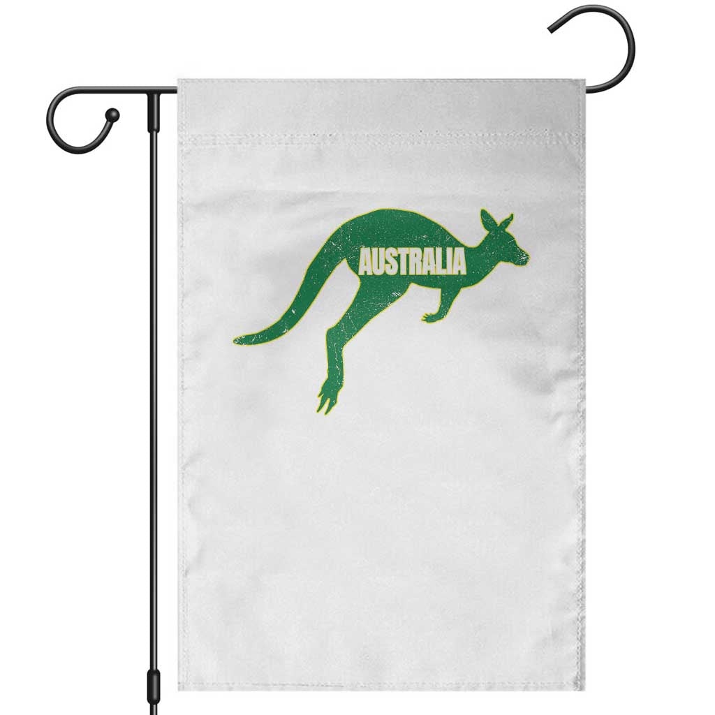Vintage Kangaroo Australia Garden Flag Patriotic Country Pride Graphic Aussie Roo Kangaroo TS10 White Print Your Wear