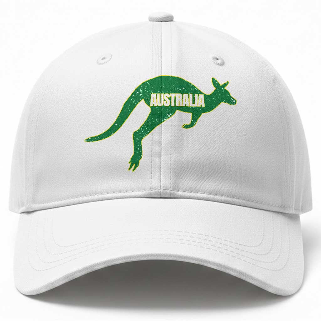 Vintage Kangaroo Australia Baseball Cap Patriotic Country Pride Graphic Aussie Roo Kangaroo TS10 Print Your Wear