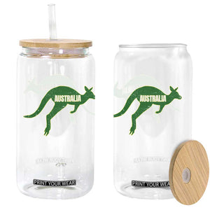 Vintage Kangaroo Australia Glass Can Patriotic Country Pride Graphic Aussie Roo Kangaroo TS10 Print Your Wear