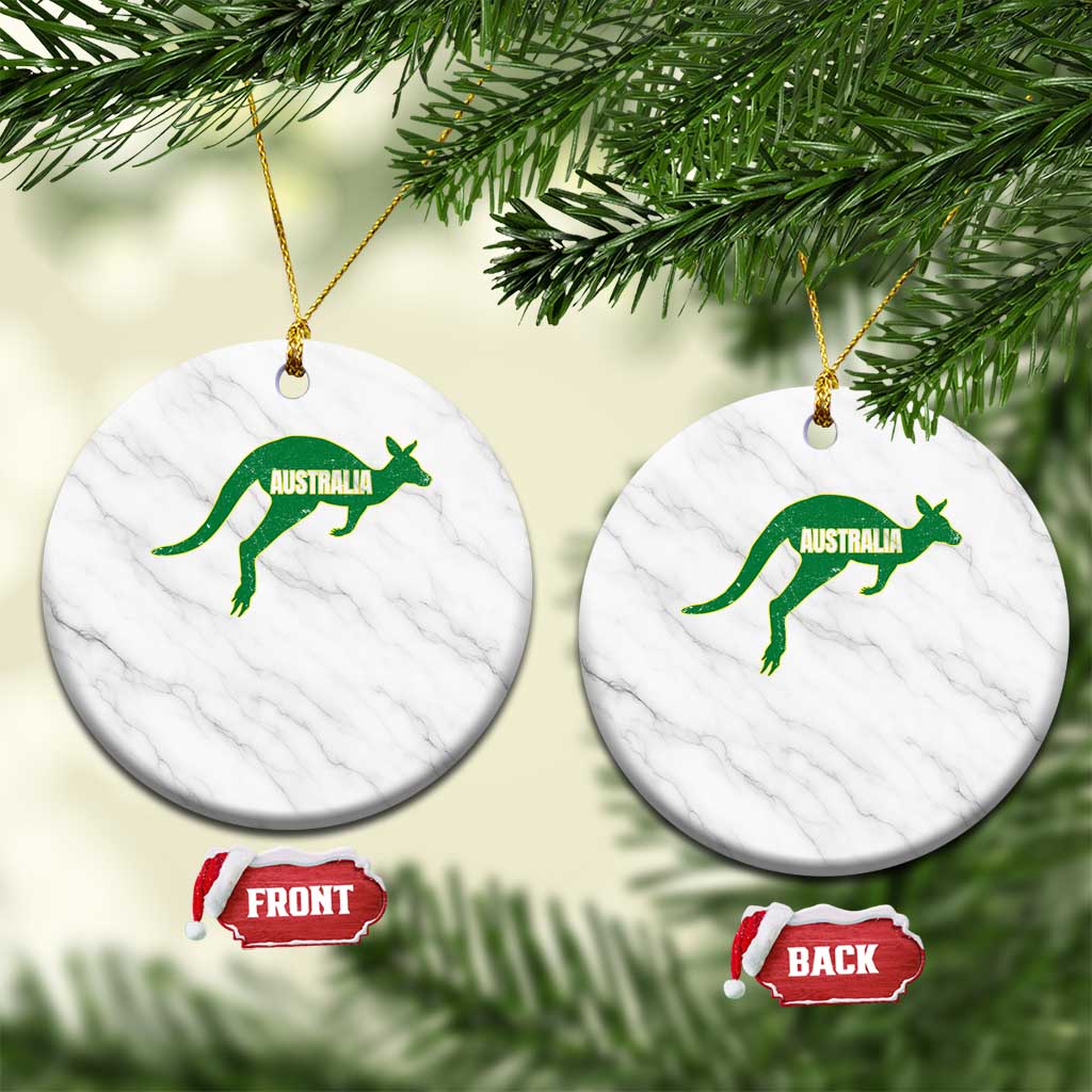 Vintage Kangaroo Australia Ceramic Ornament Patriotic Country Pride Graphic Aussie Roo Kangaroo TS10 1pc White Marble Print Your Wear