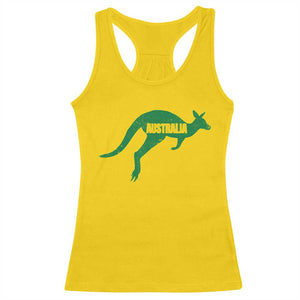 Vintage Kangaroo Australia Racerback Tank Top Patriotic Country Pride Graphic Aussie Roo Kangaroo TS10 Daisy Print Your Wear