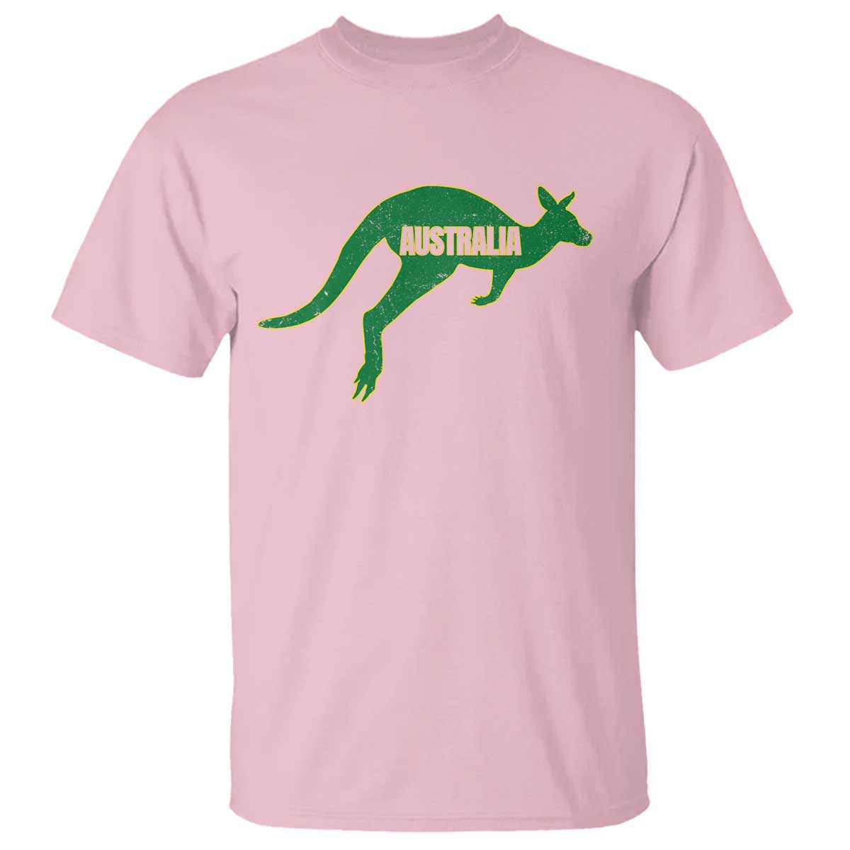 Vintage Kangaroo Australia T Shirt Patriotic Country Pride Graphic Aussie Roo Kangaroo TS10 Light Pink Print Your Wear