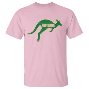Vintage Kangaroo Australia T Shirt Patriotic Country Pride Graphic Aussie Roo Kangaroo TS10 Light Pink Print Your Wear