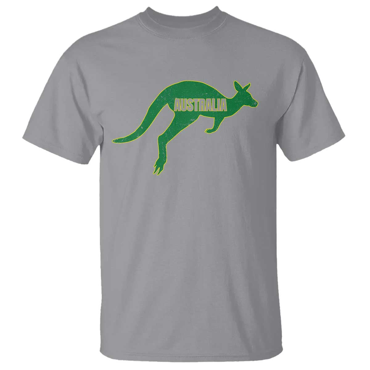 Vintage Kangaroo Australia T Shirt Patriotic Country Pride Graphic Aussie Roo Kangaroo TS10 Sport Gray Print Your Wear