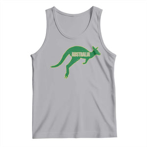 Vintage Kangaroo Australia Tank Top Patriotic Country Pride Graphic Aussie Roo Kangaroo TS10 Athletic Heather Print Your Wear