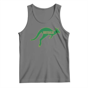 Vintage Kangaroo Australia Tank Top Patriotic Country Pride Graphic Aussie Roo Kangaroo TS10 Black Heather Print Your Wear