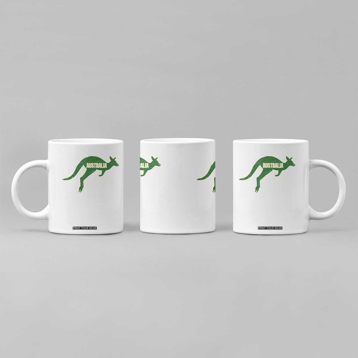 Vintage Kangaroo Australia Coffee Mug Patriotic Country Pride Graphic Aussie Roo Kangaroo TS10 Print Your Wear
