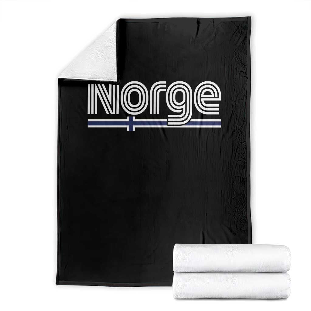 Retro Vintage Norge Flag Throw Blanket Norway Norwegian Pride Heritage Scandinavian TS10 Black Print Your Wear