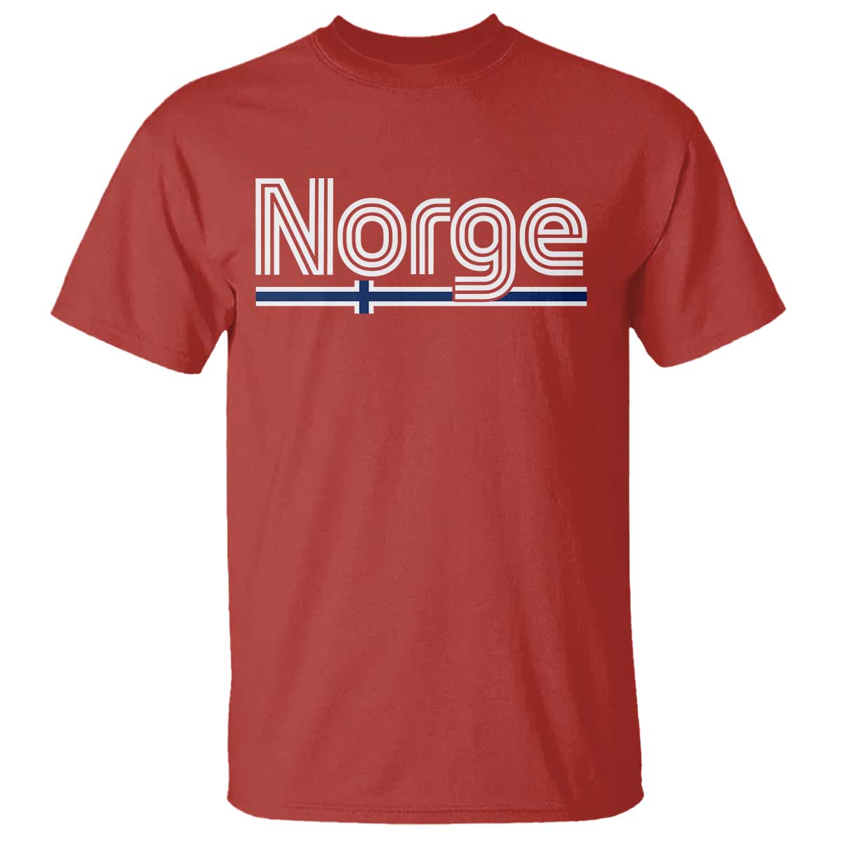Retro Vintage Norge Flag T Shirt Norway Norwegian Pride Heritage Scandinavian TS10 Red Print Your Wear