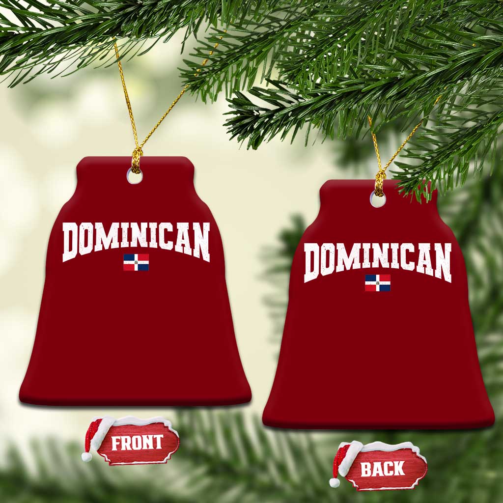 Vintage Dominican Republic Flag Ceramic Ornament Retro Varsity Caribbean Pride Heritage Gift TS10 Print Your Wear