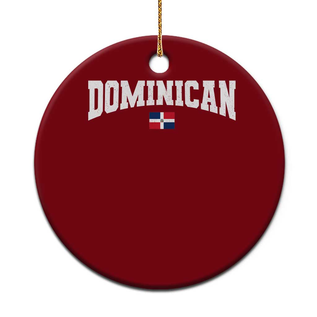 Vintage Dominican Republic Flag Ceramic Ornament Retro Varsity Caribbean Pride Heritage Gift TS10 1pc Red Print Your Wear