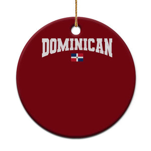 Vintage Dominican Republic Flag Ceramic Ornament Retro Varsity Caribbean Pride Heritage Gift TS10 1pc Red Print Your Wear