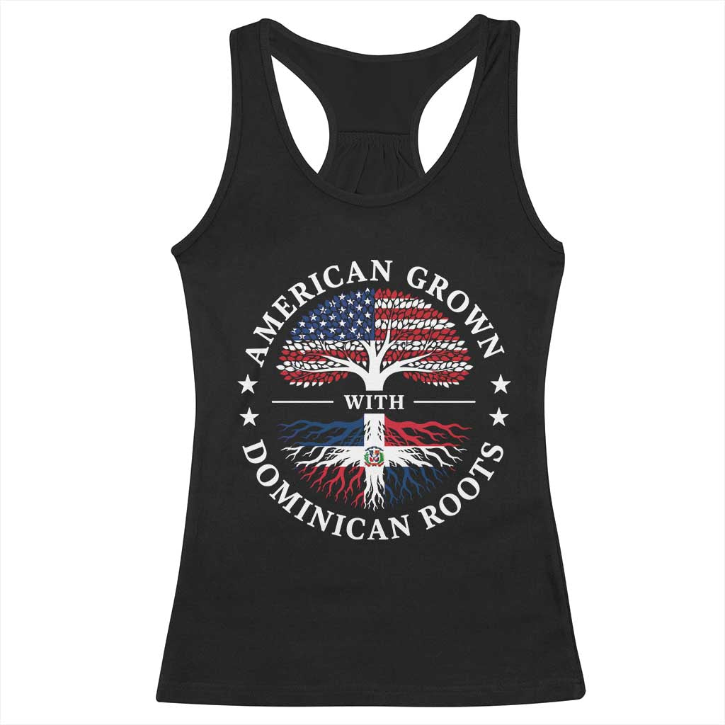 American Grown With Dominican Roots Racerback Tank Top USA Dominican Republic Heritage Pride Gift TS10 Black Print Your Wear