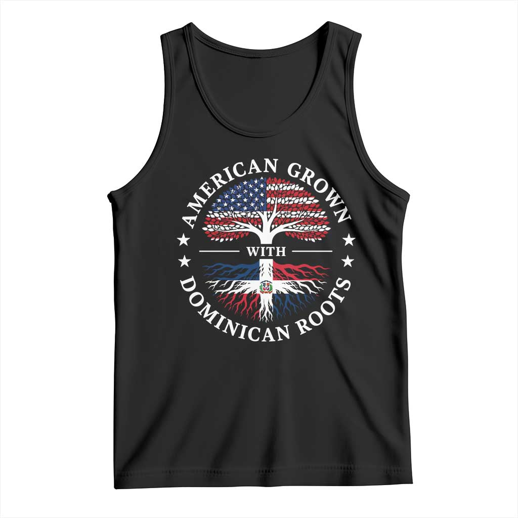 American Grown With Dominican Roots Tank Top USA Dominican Republic Heritage Pride Gift TS10 Black Print Your Wear