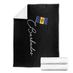 Barbados Flag Throw Blanket Elegant Barbados Pride Patriotic Island Heritage Gift TS10 Black Print Your Wear