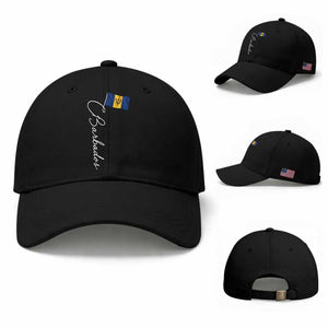 Barbados Flag Baseball Cap Elegant Barbados Pride Patriotic Island Heritage Gift TS10 Baseball Cap Universal Fit Black Print Your Wear