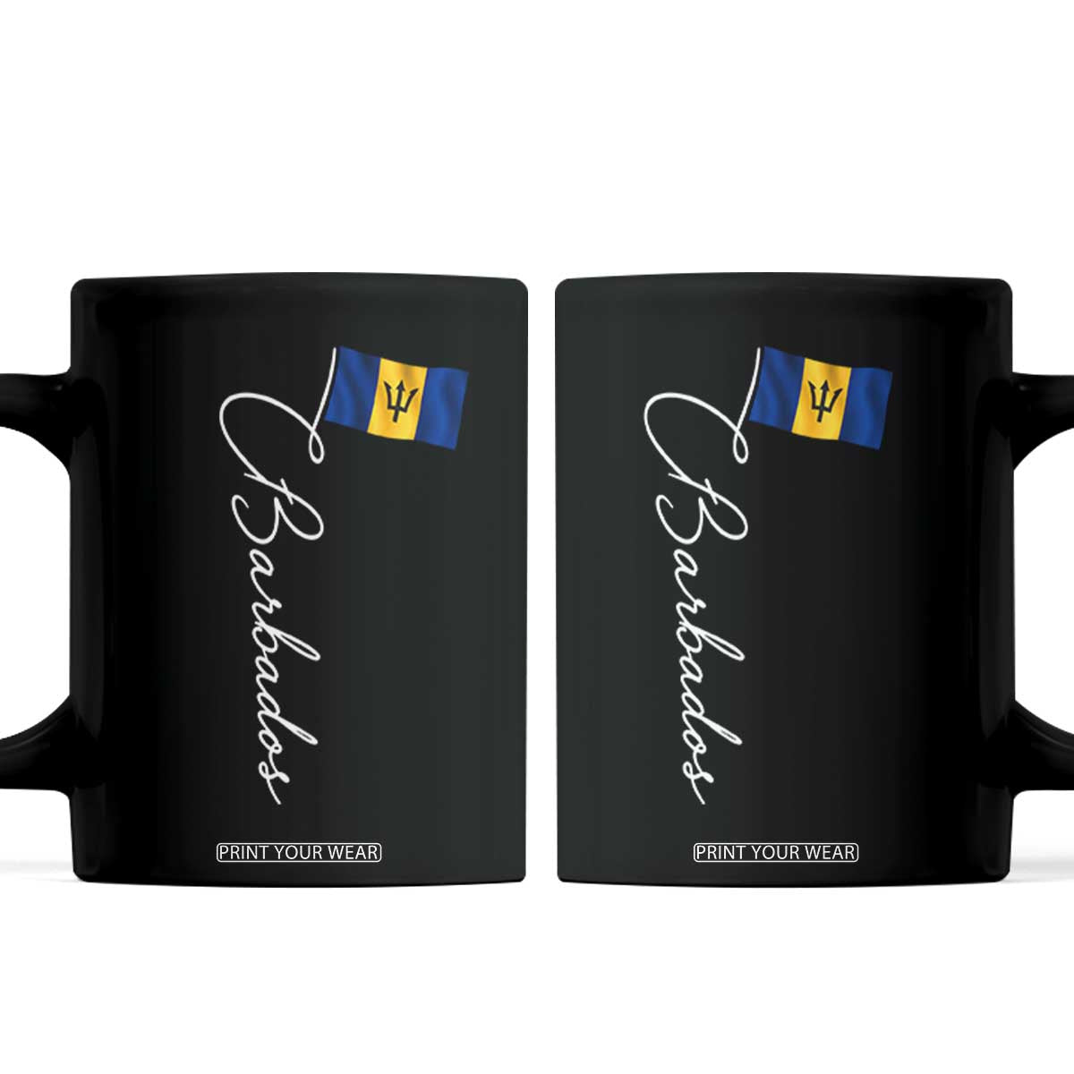 Barbados Flag Coffee Mug Elegant Barbados Pride Patriotic Island Heritage Gift TS10 Black Print Your Wear