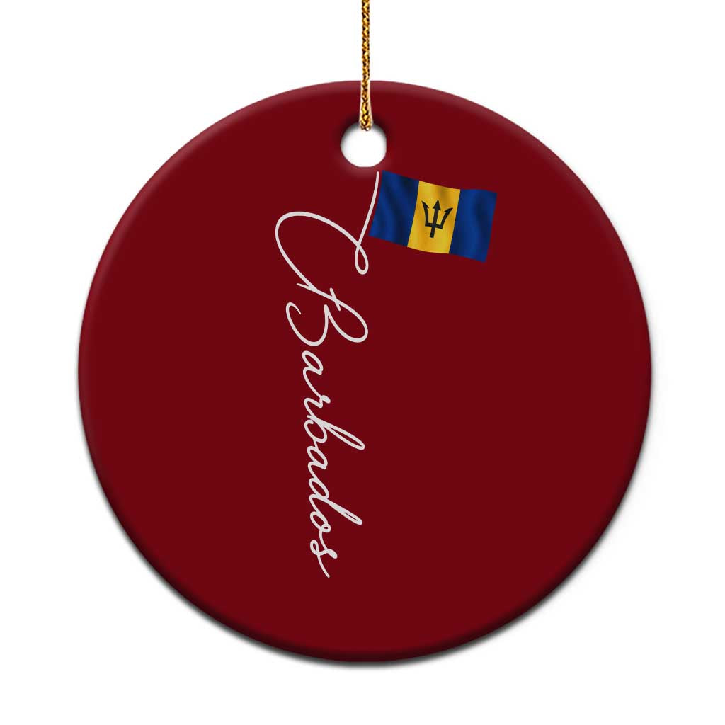 Barbados Flag Ceramic Ornament Elegant Barbados Pride Patriotic Island Heritage Gift TS10 1pc Red Print Your Wear