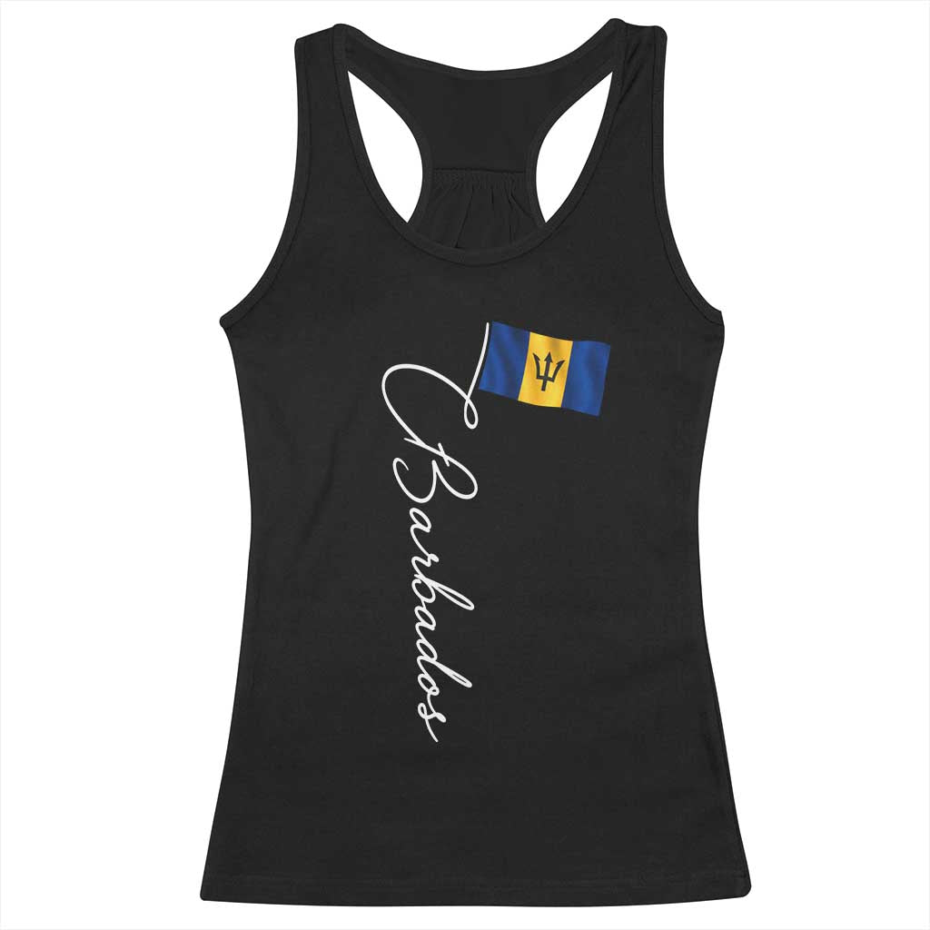 Barbados Flag Racerback Tank Top Elegant Barbados Pride Patriotic Island Heritage Gift TS10 Black Print Your Wear