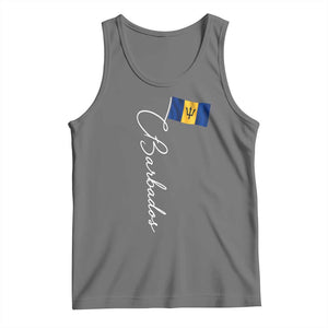 Barbados Flag Tank Top Elegant Barbados Pride Patriotic Island Heritage Gift TS10 Black Heather Print Your Wear