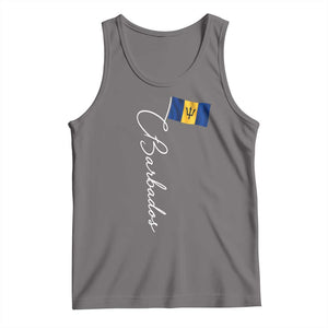 Barbados Flag Tank Top Elegant Barbados Pride Patriotic Island Heritage Gift TS10 Deep Heather Print Your Wear