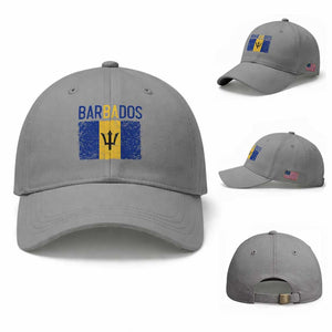 Vintage Distressed Barbados Flag Baseball Cap Bajan Caribbean Heritage Patriotic Pride Gift TS10 Baseball Cap Universal Fit Sport Gray Print Your Wear