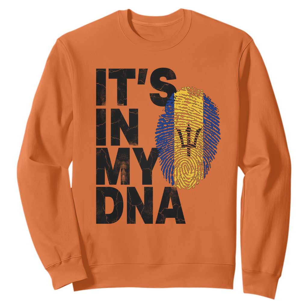 It's In My DNA Barbados Barbadian Sweatshirt Pride Heritage Patriotic Gift TS10 Orange Print Your Wear