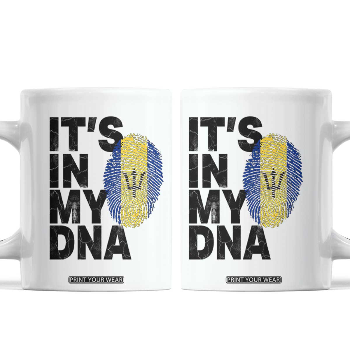 It's In My DNA Barbados Barbadian Coffee Mug Pride Heritage Patriotic Gift TS10 White Print Your Wear